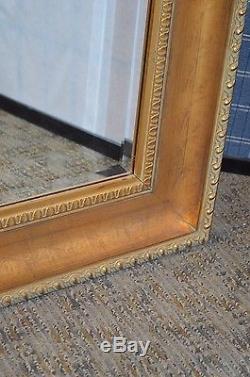 Large Bronzed Transitional Style Wall Mirror