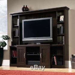 Large Brown Living Room Gaming Entertainment Center Cabinet Wall Unit TV Stand