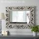 Large Carved Ornate Vintage Chic Wall Mirror Grey RRP £110 Reduced To £89.00