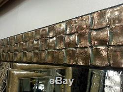 Large Champagne Mosaic Wood Frame Wall Mirror John Lewis Bevelled 167x76cm