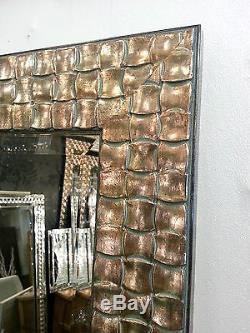 Large Champagne Mosaic Wood Frame Wall Mirror John Lewis Bevelled 167x76cm