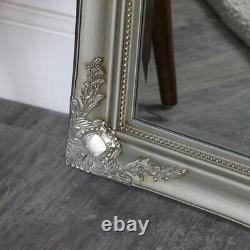 Large Champagne Ornate Wall/Floor Mirror vintage french chic gold silver decor