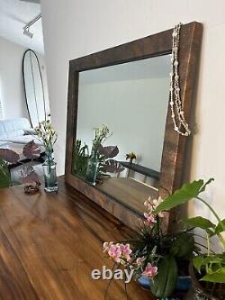 Large Copper Vanity Mirror, Bathroom Wall Decor, Handmade Home Decor, Unique