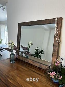 Large Copper Vanity Mirror, Bathroom Wall Decor, Handmade Home Decor, Unique