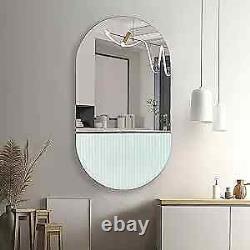 Large Decorative Wall Mirror 28x15 Farmhouse Mirror for Wall Rustic Oval