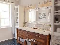 Large Decorative Wall Mirror Bedroom Bathroom Above Mantle Shiny Chrome 66 X 30