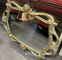 Large Decorative Wall Mirror, Beveled Glass, Hangs Horizontal or Vertical