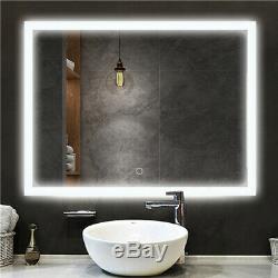 Large Dressing Mirror Lighted Cosmetic Makeup Vanity LED Light Mirror Wall Mount