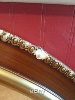 Large Elegant Antique/Vtg 32 Gold Gilt Ornate Carved Round Wall Mirror