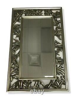Large Faux Bamboo Framed Mirror 27 X 43 NEW Bevelled Edge