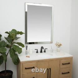 Large Flat Framed Wall Mirror With 2 Inch Edge Beveled Mirror Frame Premium Si