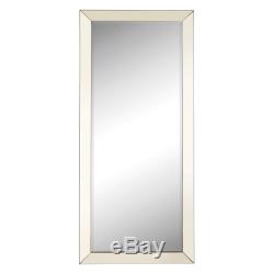 Large Floor Mirror Door Wall Mount Mirrored Frame Silver Beveled Free Standing