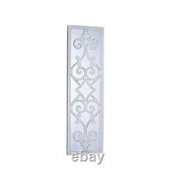 Large Framed Decorative Scroll Wall Mirror White