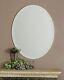 Large Frameless Oval Wall Mirror