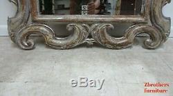 Large French Country Italian Regency Carved Hanging Wall Mirror