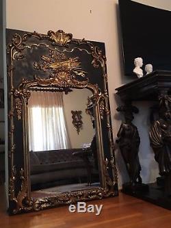 Large French Gilt Carved Wood Wall Mirror