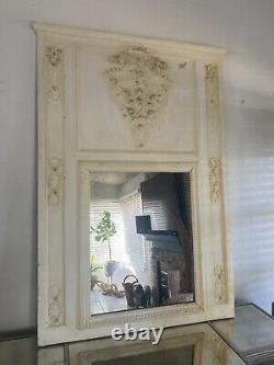 Large French Louis Style Trumeau Wood Frame Mirror Beautiful Wall Mirror