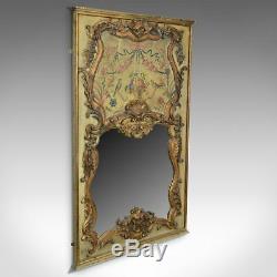 Large, French, Rococo Revival, Wall Mirror, Painted, Hall, Overmantel, C20th