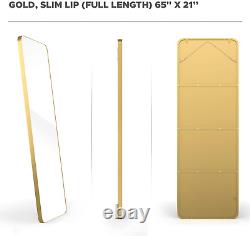 Large Full Length Body Mirror for Floor & Wall in Bedroom Metal Frame Big & Tall