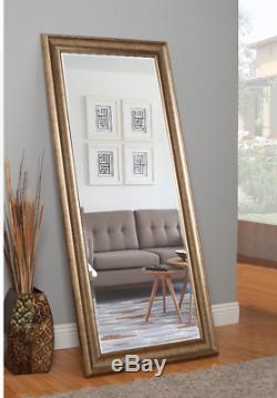 Large Full Length Floor Mirror Leaning Wall Leaner Living Bedroom Antique Gold