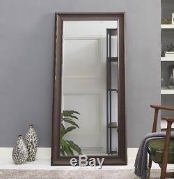 Large Full Length Floor Mirror Leaning Wall Leaner Living Bedroom Espresso Frame