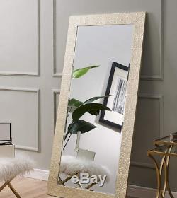 Large Full Length Floor Mirror Leaning Wall Lounge Gold Mosaic Ornate Frame New