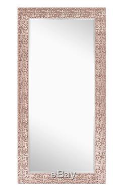 Large Full Length Floor Mirror Leaning Wall Lounge Rose Gold Ornate Frame New