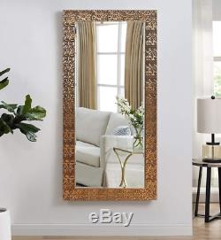 Large Full Length Floor Mirror Wall Hang Leaning Lounge Copper Mosaic Ornate New