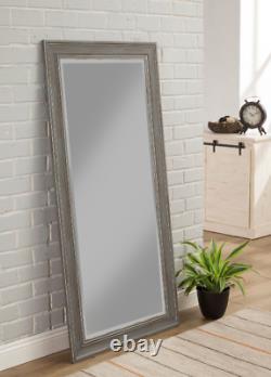 Large Full Length Mirror Bathroom Vanity Wall Hang Leaner Bedroom Lounge Gray