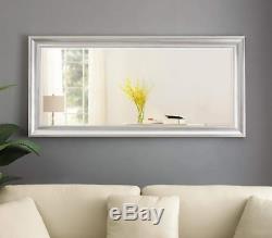 Large Full Length Mirror Leaner Wall Hang Silver Frame Bedroom Living Room Hall