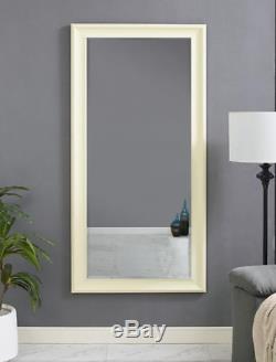 Large Full Length Mirror Wall Hang Leaner Bedroom Bathroom Lounge Cream New
