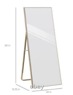 Large Full Length Mirror, Wall Hanging & Leaning Floor Mirror 65x22in