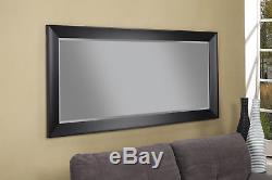 Large Full length Mirror Black Frame Beveled Glass Leaning Wall Hanging Standing