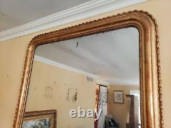 Large Giltwood Louise Philippe Style Wall Mirror