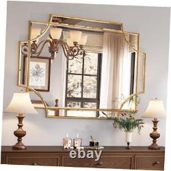 Large Gold Decorative Mirror for Wall, 30x40 Gold Bathroom 30x40 Inches