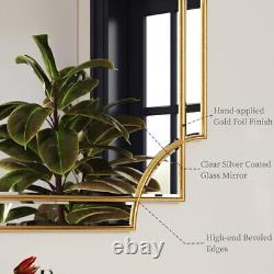 Large Gold Decorative Mirror for Wall, 30x40 Gold Bathroom 30x40 Inches