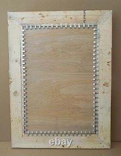 Large Gold Solid Wood 34x46 Rectangle Beveled Framed Wall Mirror
