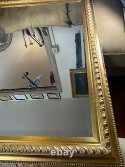 Large Gold Tone Framed Wall Mirror 42.5 W x 30.5 L x 1.5 D