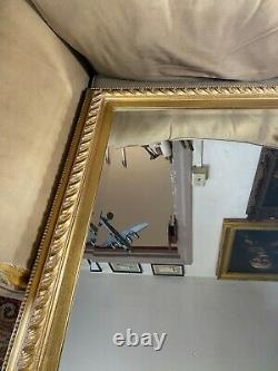 Large Gold Tone Framed Wall Mirror 42.5 W x 30.5 L x 1.5 D