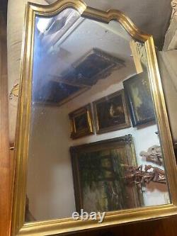 Large Gold Tone La Barge Wall Mirror- 43.0 Tall x 28.5 Wide x 2.5 Deep