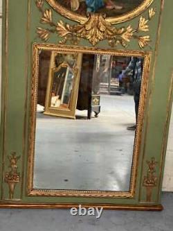 Large Hand Painted Wall Mirror c1800