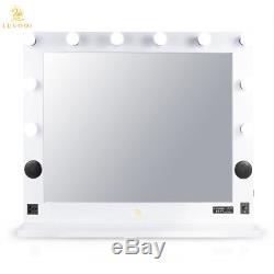 Large Hollywood Bluetooth Vanity Makeup Mirror LED Light Tabletop/ Wall Mounted