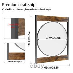 Large Industrial Wall Mirror Bathroom Mirror Accent Mirror with Waterproof Frame
