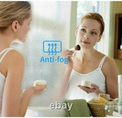 Large LED Bathroom Wall Mirror Illuminated Light Makeup Vanity Mirror Anti-Fog