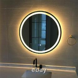 Large LED Light Bathroom Mirror Wall Mount Dimmable Anti-Fog Memory Touch Button