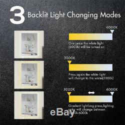 Large LED Lighted Anti-Fog Wall Mounted Bathroom Mirror Backlit Vanity Dimmable
