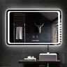 Large LED Wall Mirror Bathroom Vanity Makeup Mirror Dimmable Memory Touch Button