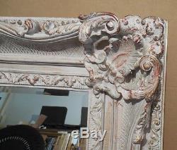 Large Louis XV Wood/Resin 26x30 Rectangle Beveled Framed Wall Mirror
