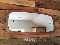 Large MID Century Scandi Style Teak Effect 60's Hall Wall Or Over Mantel Mirror