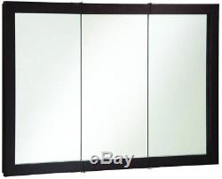 Large Medicine Cabinet Bathroom Mirror Wall Mount Framed 3 Door Storage Shelves